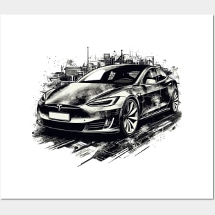 Tesla Model S Posters and Art